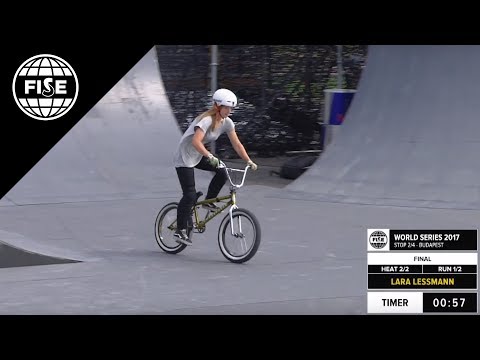Lara LESSMANN 1st Final UCI BMX Freestyle Park World Cup WOMEN FISE BUDAPEST 2017