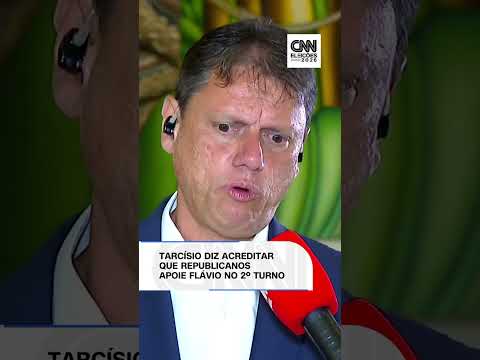 Tarcísio diz acreditar que Republicanos apoie Flávio no 2º turno