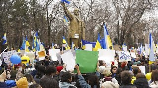 In Russland fanden gestern Proteste gegen den Krieg in der Ukraine statt