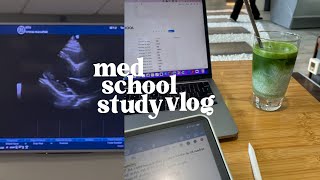 med school study vlog 🍵 | ultrasounds, breast anatomy, clinical exams and matcha hunts
