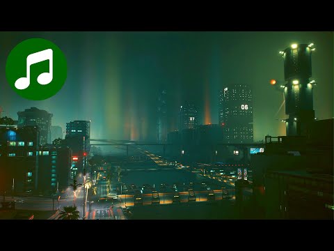 Sounds of Night City 🎵 10 HOURS Relaxing CYBERPUNK Ambient Music