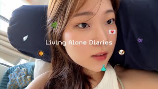 attempting to be ~prOductivE~ after a creative slump 🧘🏻‍♀️ living alone diaries