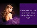 BACK TO DECEMBER - Taylor Swift (Taylor's Version) (lyrics)