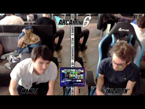 Arcamini6 - Mamba (Falco) VS Jah Ridin' (Luigi) POOLS - Smash Melee