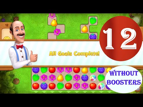 Gardenscapes Level 12 - [2021] [HD] solution of Level 12 on Gardenscapes [No Boosters]