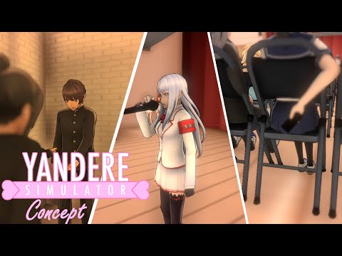 Killing Megami with an explosive while she’s making a speech [Yandere Simulator Concept]