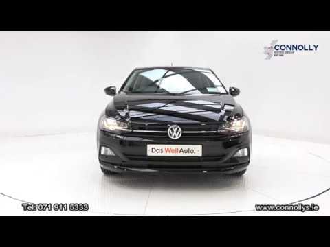 CMG VW SLIGO: 182SO253 VW Polo 1.0TSi Comfortline 95BHP DSG Auto Deep Black / Dark Cloth Interior
