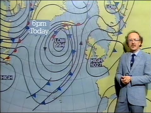 Weather Forecast with Michael Fish Monday 13th September 1982 BBC1