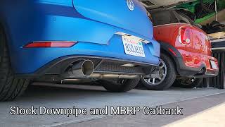 2019 MK7.5 GTI MBRP Catback with Stock Downpipe