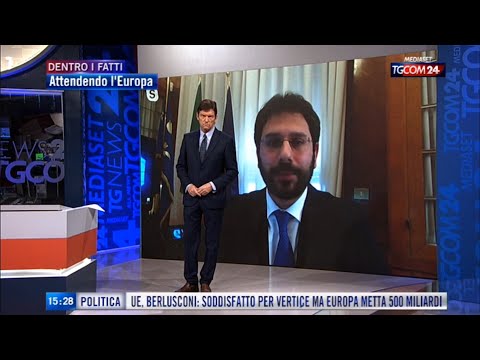 Tofalo in collegamento con Tgcom24