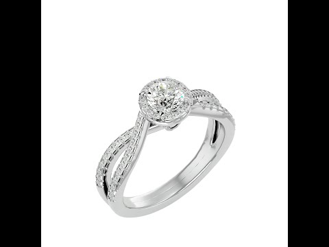 Inel de Logodna Fancy Halo Rose Aur 18k Real Diamonds - Mirabela