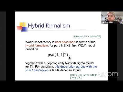 Microstate Meeting: Matthias Gaberdiel