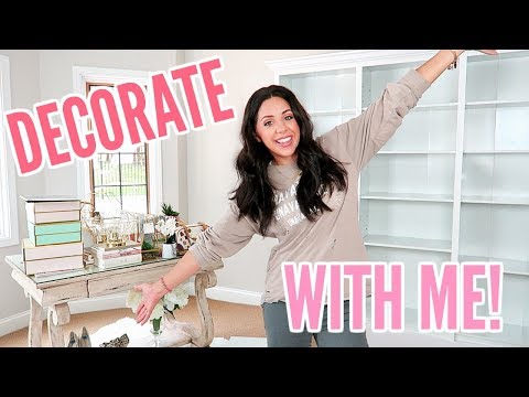 DECORATE WITH ME! HOW TO STYLE BOOKSHELVES! Video