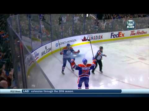 Mark Arcobello wrist shot goal 2-2 St. Louis Blues vs Edmonton Oilers 1/7/14 NHL Hockey