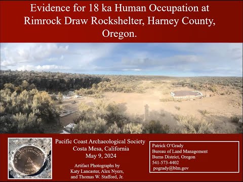 Evidence for 18 ka Human Occupation at Rimrock Draw Rockshelter, Harney County, Oregon