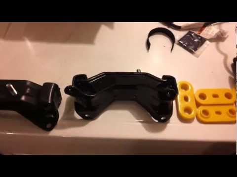 Group N STI Transmission mount compared to stock for Subaru WRX