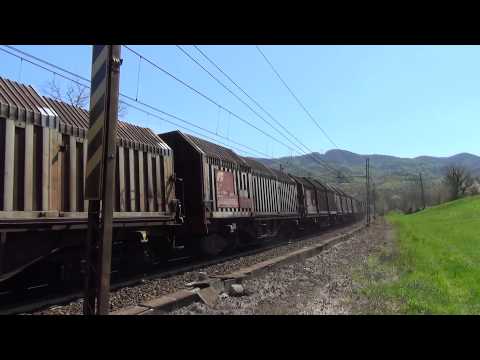 TIGRE E.652.042 + E.655.172 IN SPINTA TRANSITANO CON CARRI PER COILS : RIGOROSO (AL) 15 - 4 - 2015.