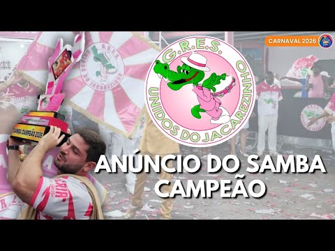 UNIDOS DO JACAREZINHO 2026 | ANUNCIO DO SAMBA CAMPEÃO NA FINAL DE SAMBA ENREDO