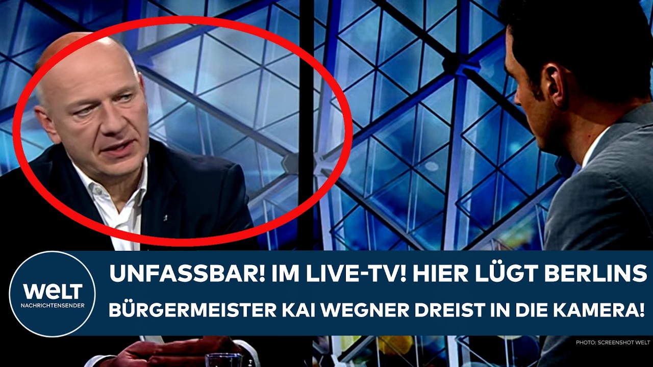 BERLIN: Unfassbar! Im Live-TV! Hier lügt Bürgermeister Kai Wegner dreist in die Kamera!