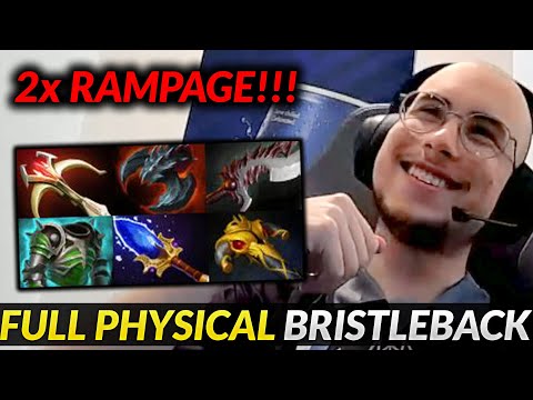 Yuragi farming 2xRampage with Bristleback full Physical item build