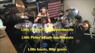 ZAPPA-BEEFHEART-POOFTERS FROTH WYOMING PLANS AHEAD- drum cover-with lyrics