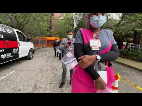 Cut Red Tape 4 Heroes distributed free PPE to Woodhull Medical Center Brooklyn workers June 3