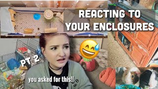 REACTING to my subs GUINEA PIG enclosures PT 2!!! ✨