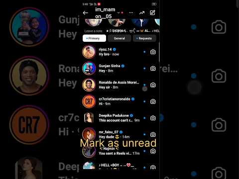 How To Enable Mark As Unread Messages Instgram|Mark As Unread Kasie karen Insta#viral #shorts#short