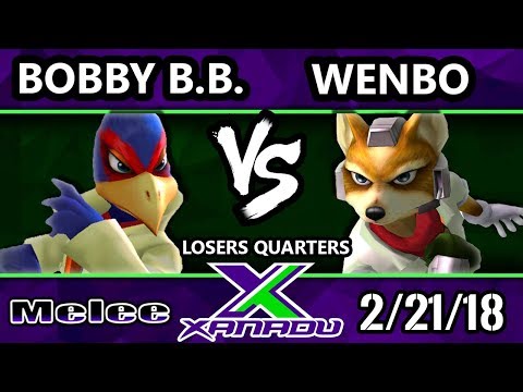 S@X 242 Melee - Bobby B.B. (Falco) Vs. Wenbobular (Fox) - SSBM Losers Quarters - Smash Melee