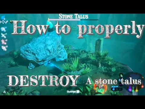 Breath of the Wild- How to properly DESTROY a Stone Talus