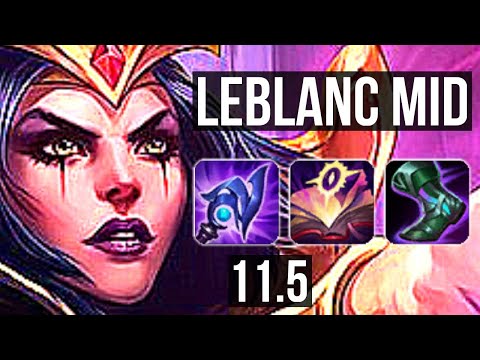 LEBLANC vs LUCIAN (MID) | Legendary, 500+ games, 12/3/7 | BR Grandmaster | v11.5