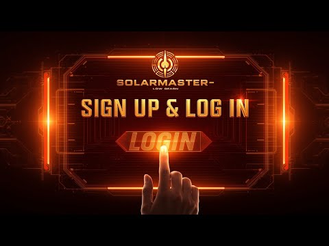 How to sign up and log-in Solarmaster.io