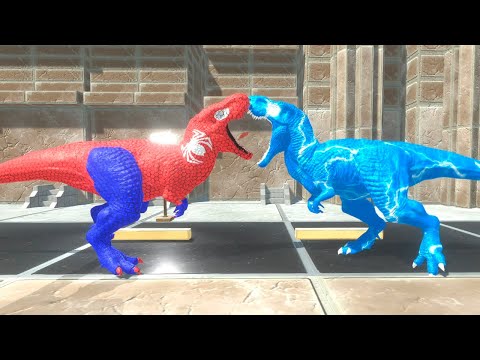 SPIDER MAN vs ELECTRO T REX DEATHRUN - Animal Revolt Battle Simulator