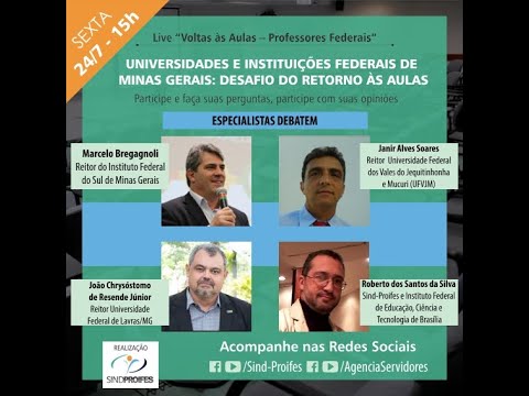 Live  da Série “Retorno às Aulas – Professores Federais” – Iniciativa Sind-Proifes