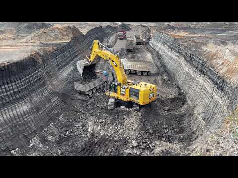 Caterpillar 6015B Excavator Loading Trucks With Two Passes - Sotiriadis Mining Works