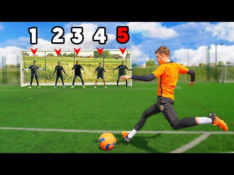 1 PRO FOOTBALLER vs 5 GOALKEEPERS - Who Wins?
