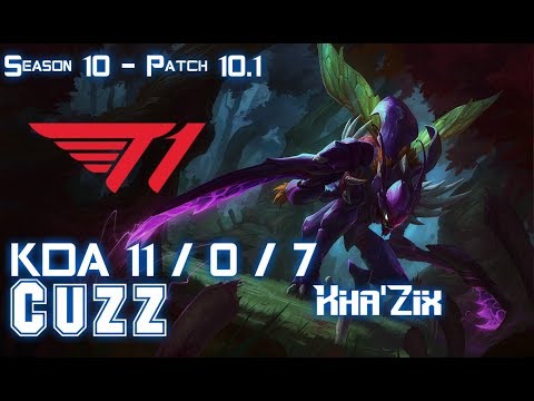 T1 Cuzz KHA'ZIX vs RENGAR Jungle - Patch 10.1 KR Ranked