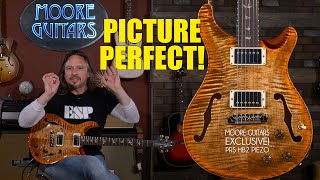 Video thumbnail for Incredible Top! - PRS Wood Library Hollowbody II Piezo by MooreMusicGuitars