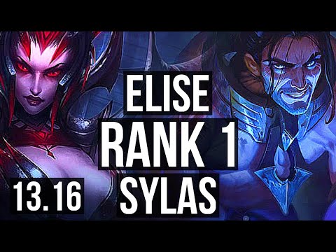 ELISE vs SYLAS (JNG) | Rank 1, Rank 1 Elise, 2/2/9 | KR Challenger | 13.16