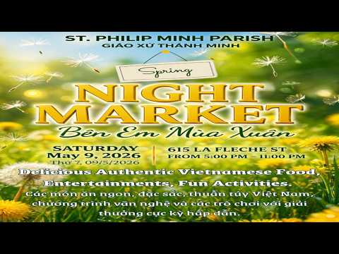 CHỢ ĐÊM MÙA XUÂN – “Bên Em Mùa Xuân”, Giáo Xứ Thánh Minh - Winnipeg, May 9, 2026