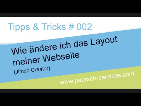 Jimdo Creator: wie ändere ich das Layout meiner Website
