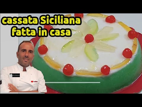 Cassata Siciliana fatta in casa.Ricetta spettacolare con glassa all'acqua facile in 2 minuti