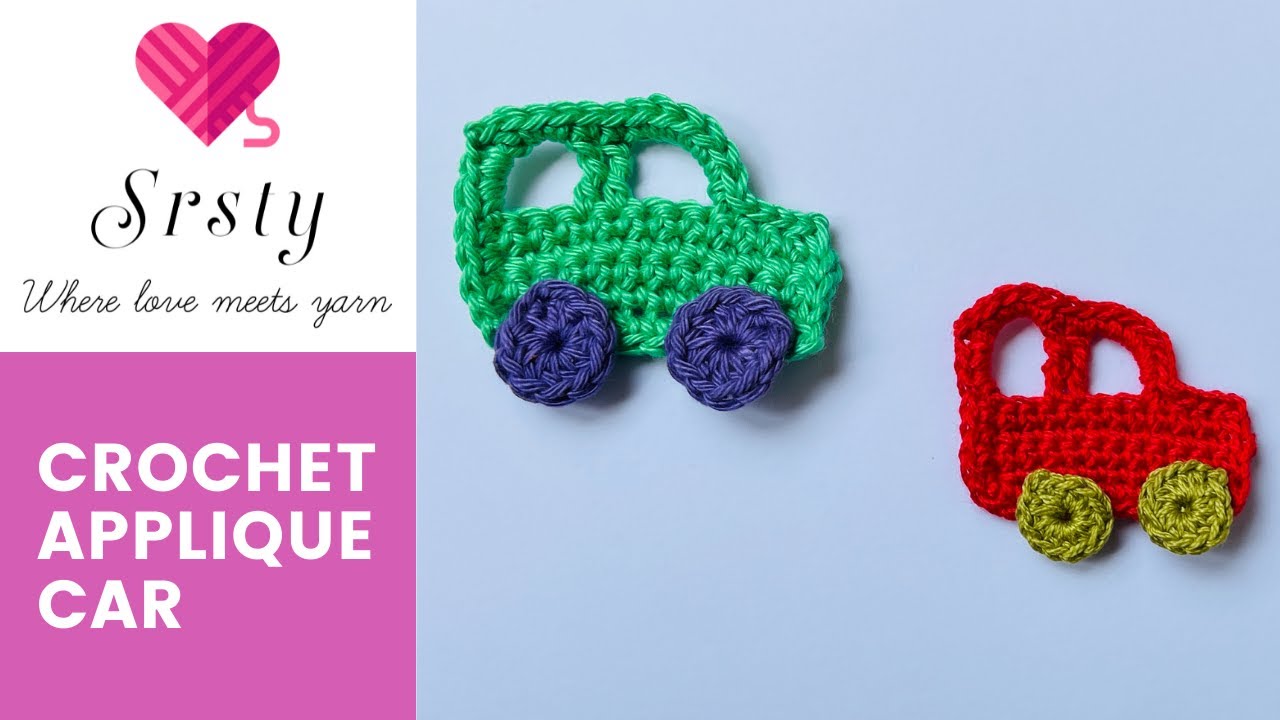 CROCHET APPLIQUÉ CAR | EASY CROCHET APPLIQUÉ DESIGN