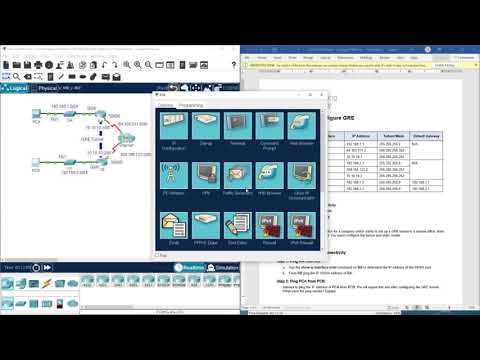 (CCNP ENCOR v8) 16.2.1 Packet Tracer - Configure GRE