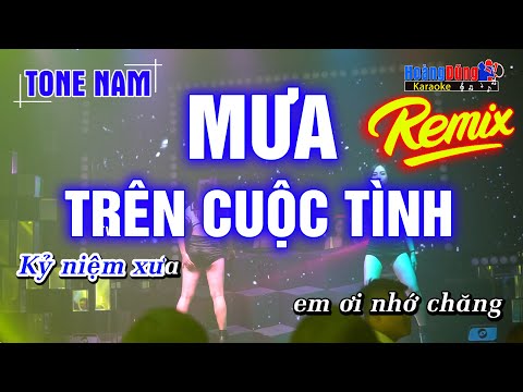 Mưa Trên Cuộc Tình Remix Karaoke Hay Nhất | Hoàng Dũng Karaoke