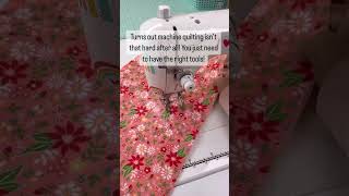 You can machine quilt at home!