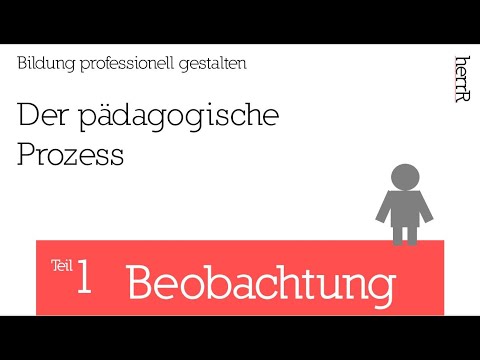 Der Pädagogische Prozess - Teil 1 Beobachtung