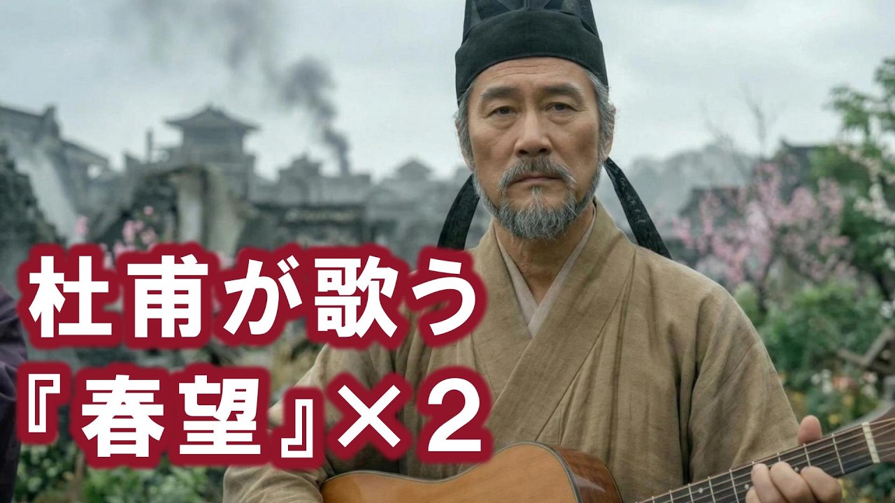 【AI】杜甫が歌う『春望』✕２