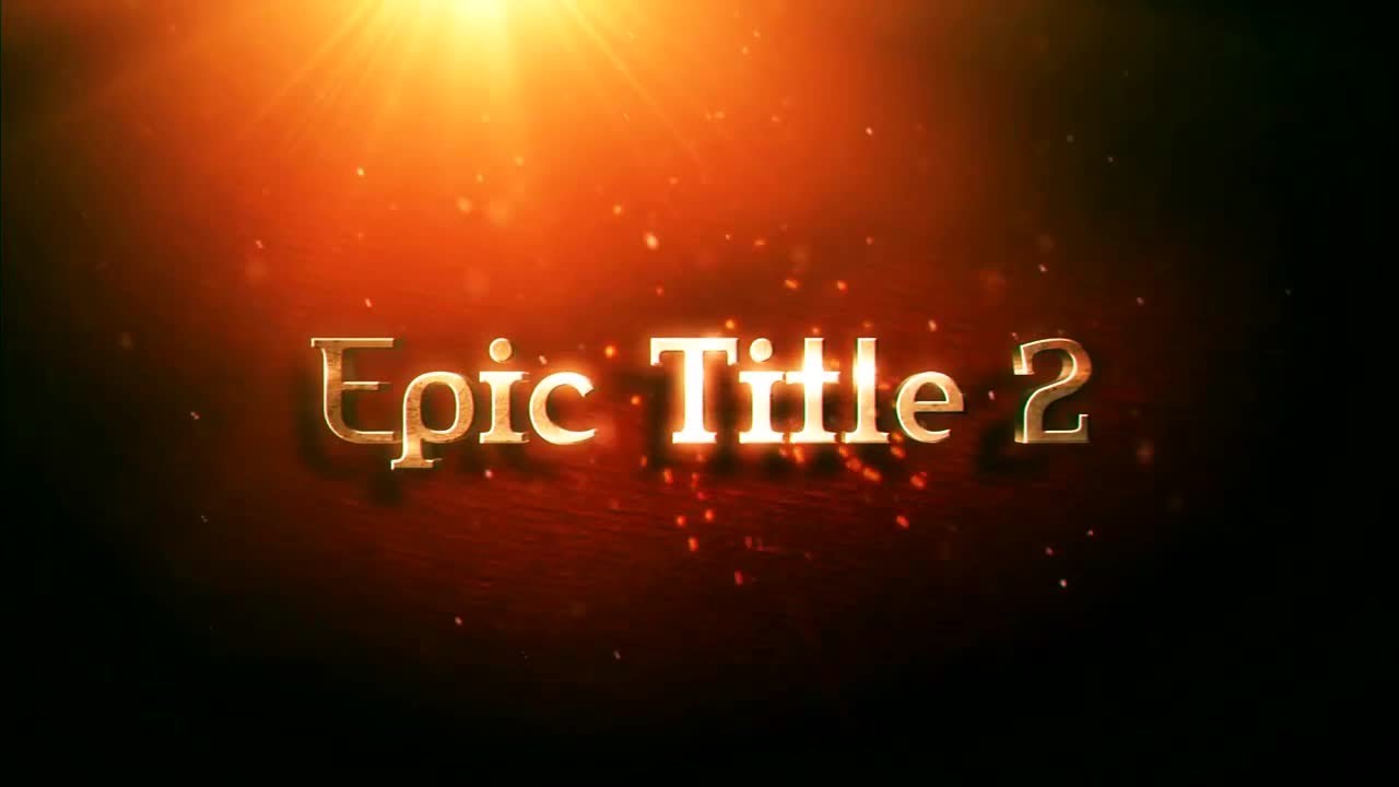 Epic Title 2 After Effects Templates