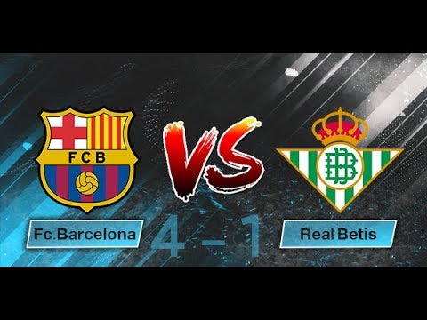 Fc Barcelona vs Real Betis 4-1 | Goals | Messi Hattrick | 17/03/2019
